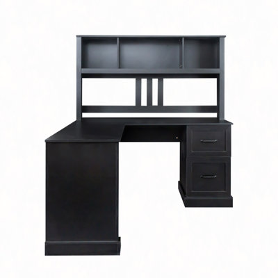 Bureau d'ordinateur à domicile avec huche