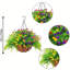 Panier de fleurs artificielles artificielles suspendues pour l'extérieur Printan Summer Decorarion