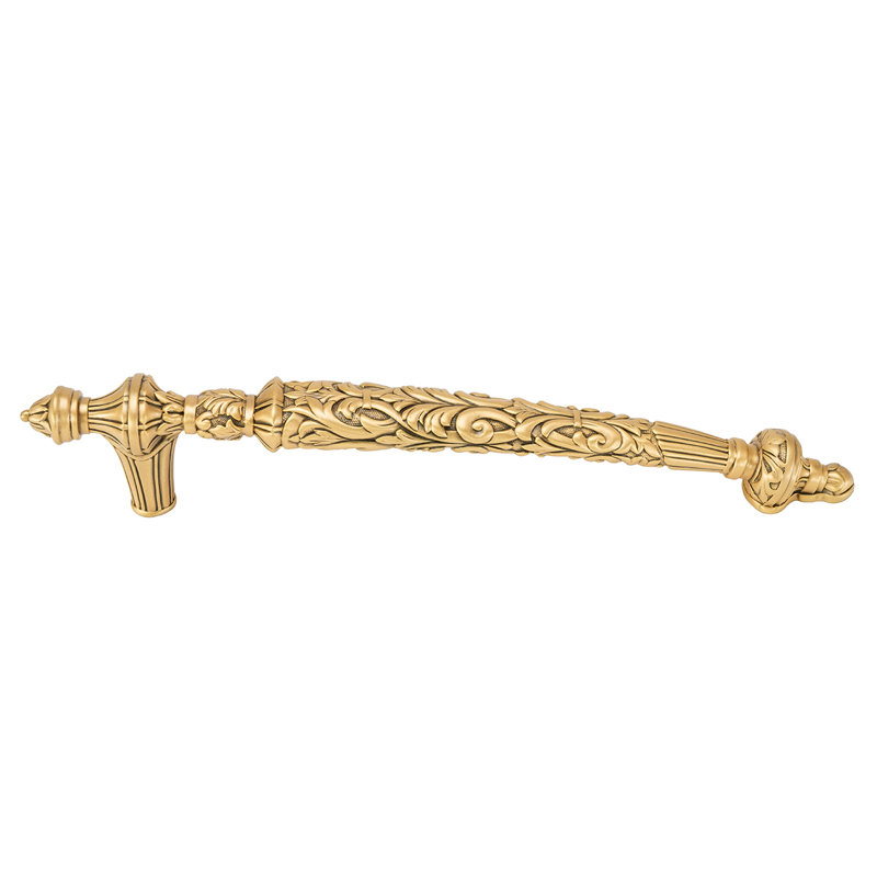EDGAR BEREBI BELLEVIEW VERTICAL ONLY 6" CENTER TO CENTER PULL IN MUSEUM GOLD PLATE
