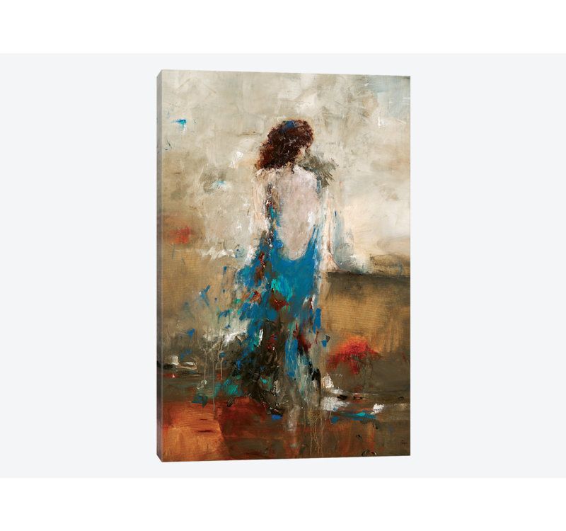 « élégant moment », reproduction sur toile, H 26 po x l 18 po x P 1,5 po, Pas de tapis, Toile tendue