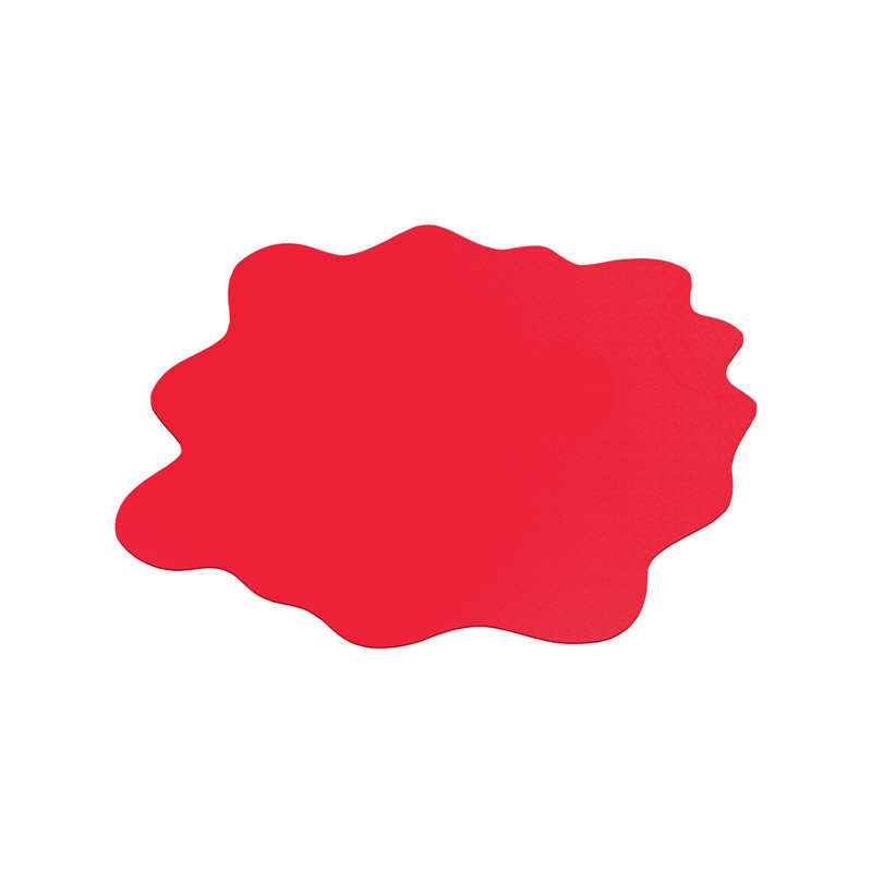 Cleartex Hard Floor Splosh Edge Chair Mat, Volcanic Red