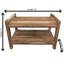 Banc de douche en teck EcoDecors, avec accoudoirs LiftAid-25158385
