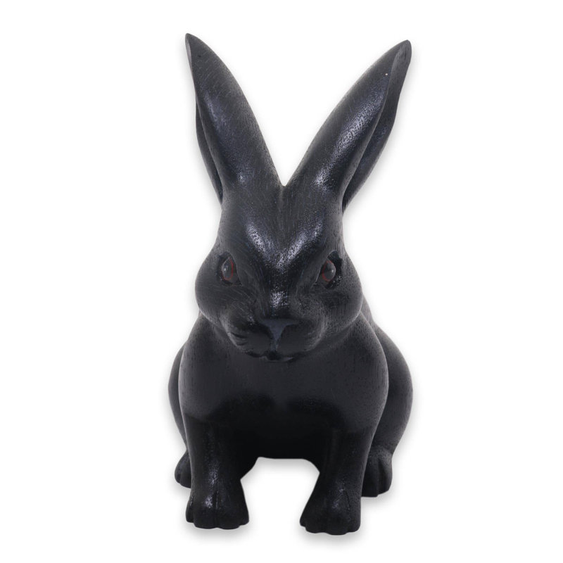 Adorable figurine de lapin en bois sculpté à la main Lochearn