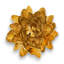 Sculpture dorée fleur de dahlia