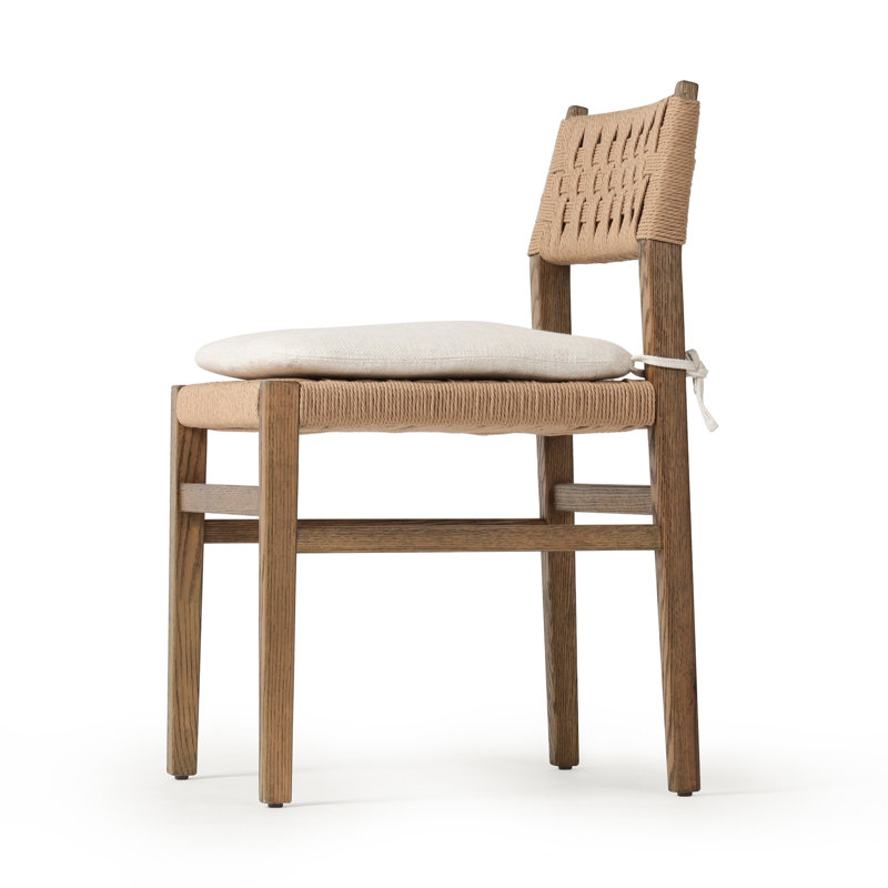 Hamlin Dining Chair With Cushion-Dover Crescent, Toasted Oak