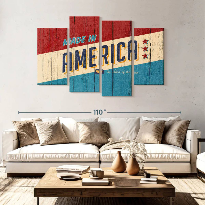 Lelar Made In America Typography, 54'' H x 84'' W