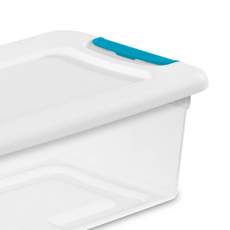 Sterilite Plastic Clear Stackable Latching Storage Box Container