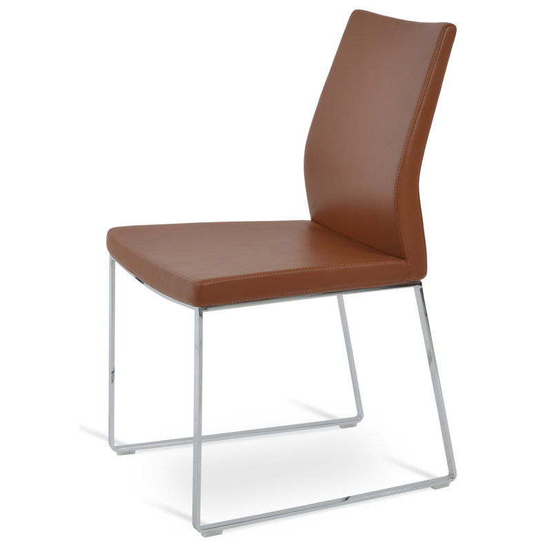 Pasha Sled Dining Chair, Hazelnut