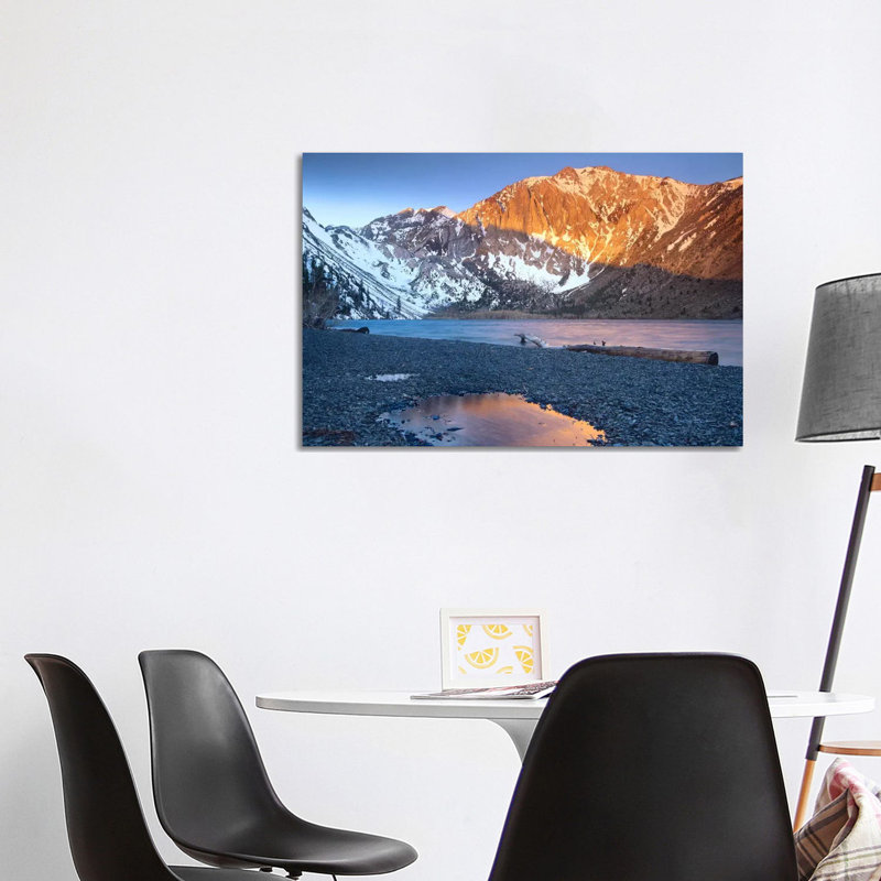 Laurel Mountain Dusted With Snow Overlooking Convict Lake, Sierra Nevada, California by Tim Fitzharris - Wrapped Canvas Print