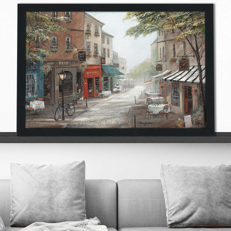 Rue's Bakery par - Peinture, Cadre espresso, H 21,5 po x l 27,5 po x P 0,75 po