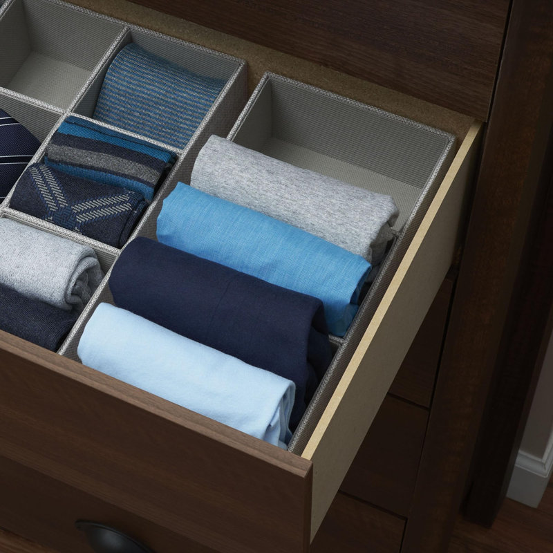 Boîte de rangement à 3 tiroirs gris pour rangement | 12 po X 6,13 po X 3,13 po