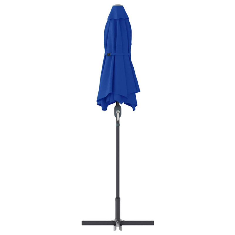 Garden Parasol Polyester and Aluminium Outdoor Shade UV Sun Protection, Blue