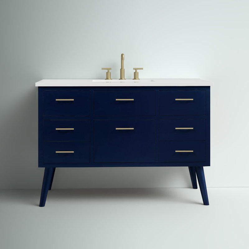 Steinfeldt 48' Single Bathroom Vanity Set, Bleu
