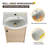18" Free Standing Single Bathroom Vanity with Ceramic Top, Floor Standing Bathroom Vanity With 1 Door, 1 Adjustable Shelf