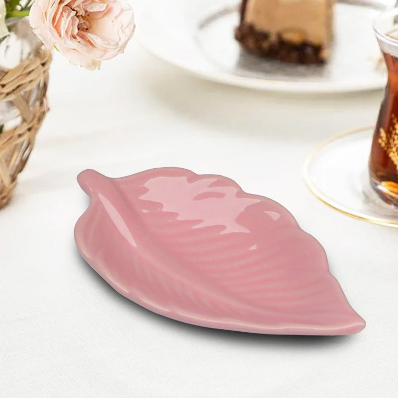 Lark Manor Dwaine Ceramic Condiment Server, Pink