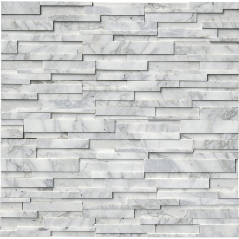 6 in. x 24 in. Honed Natural Stone Ledger Panel Wall Tile, Venatino Elysia
