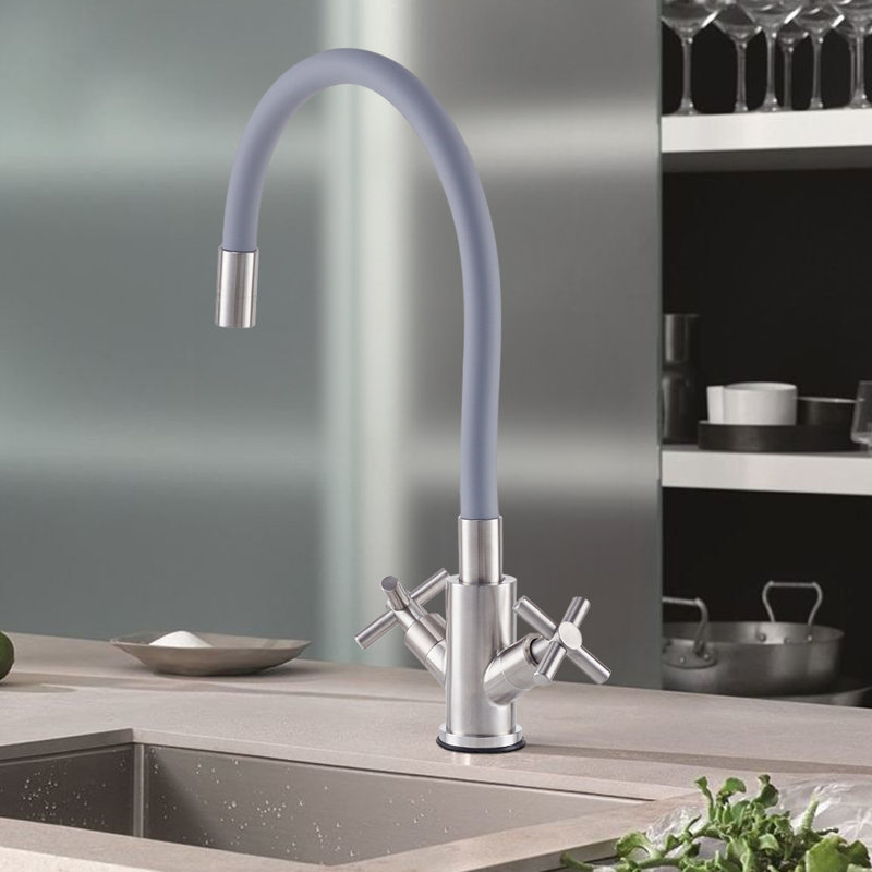 17 Stories Kitchen Faucet, Grey