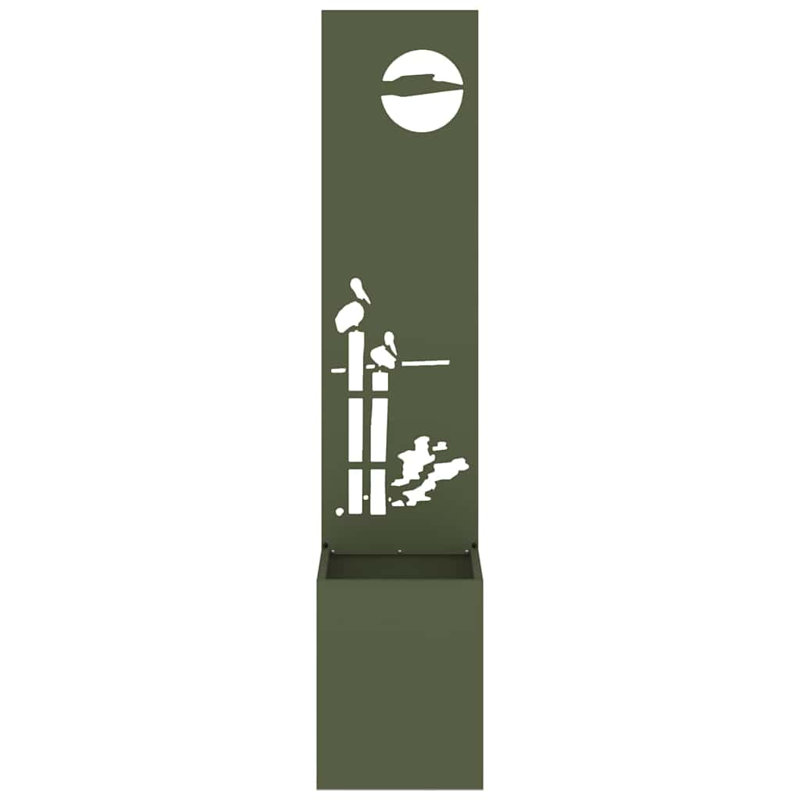 Planter Box, Olive Green, 140cm H x 32cm W x 32cm D