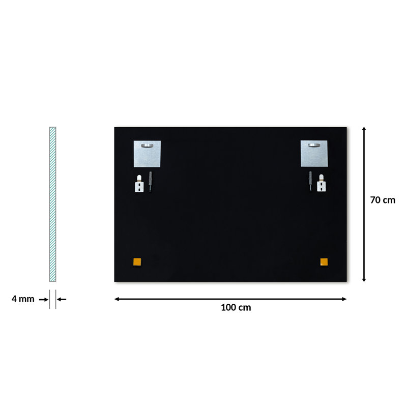 Heink Wall Mirror, 100 H x 70 W