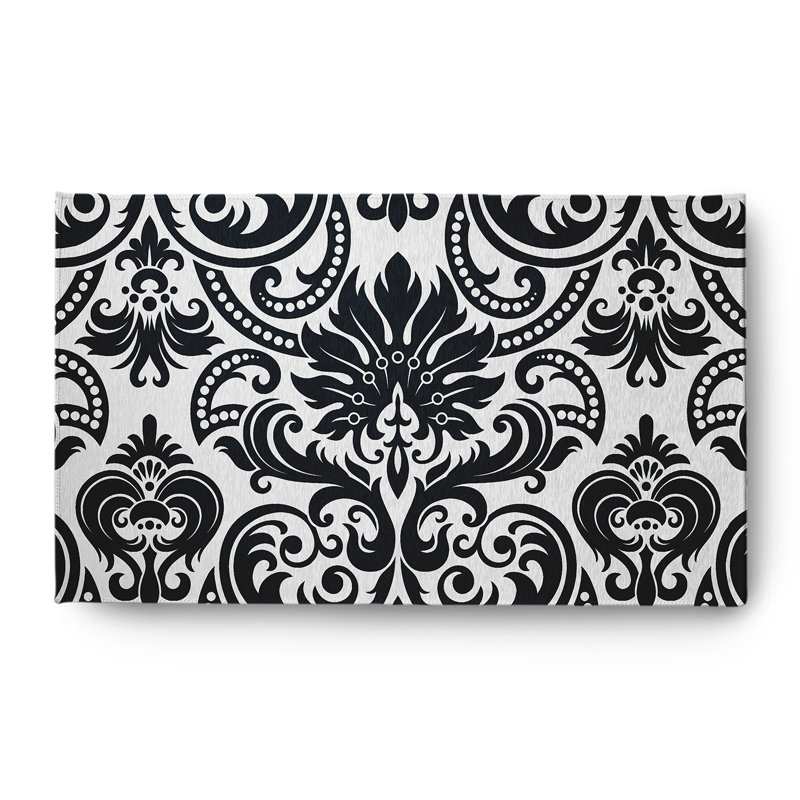 Boulevardier Chenille Floral Indoor / Outdoor Rug, Rectangle 3' x 5'