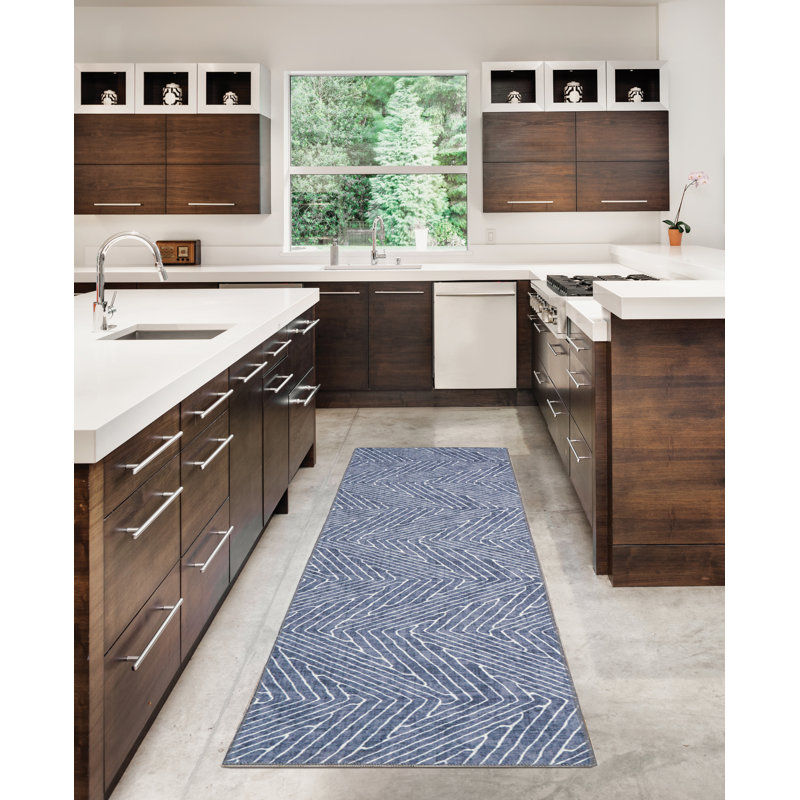 Tapis gris et ivoire Delacroy, Tapis de couloir 2 pi x 8 pi