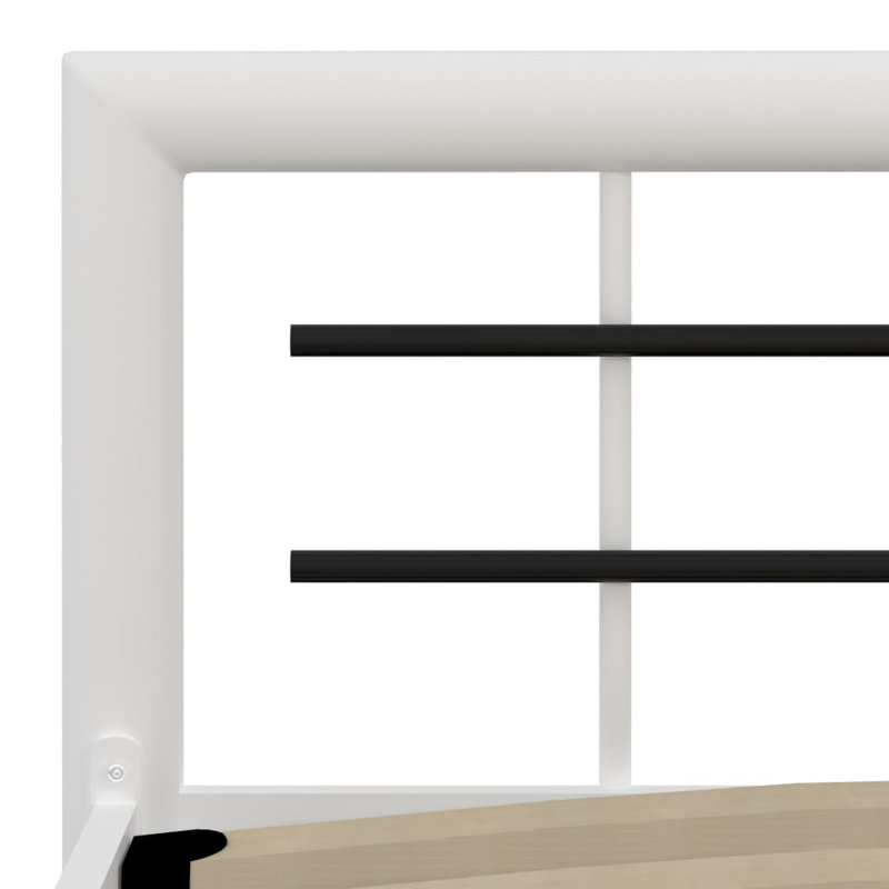 Oldenburg Metal Bed, white and black, 160 x 200 cm