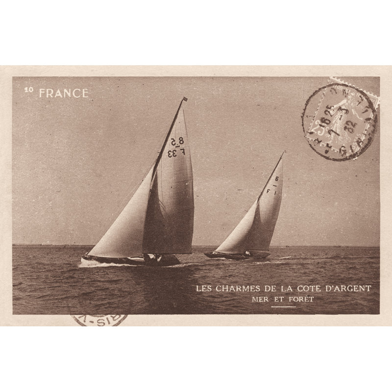 Voile rétro I - sépia, Non, Toile encadrée noire, H 32 po x l 48 po x P 1,25 po