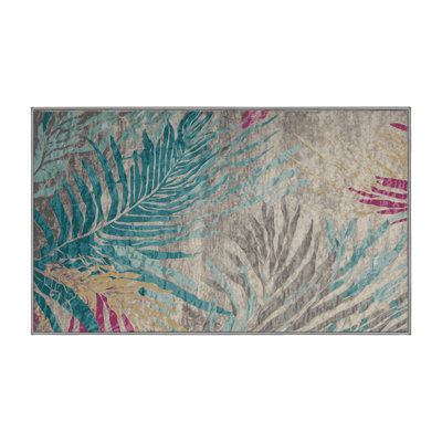 Machine Washable Gray Area Rug