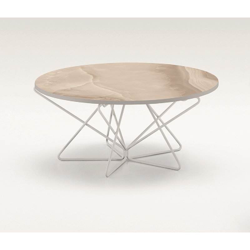 Autumnn Cross Legs Coffee Table, Alabaster/White