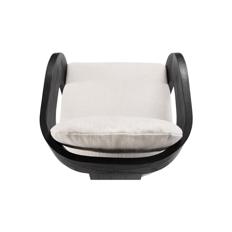 Maravi Dining Chair, Off White, Black