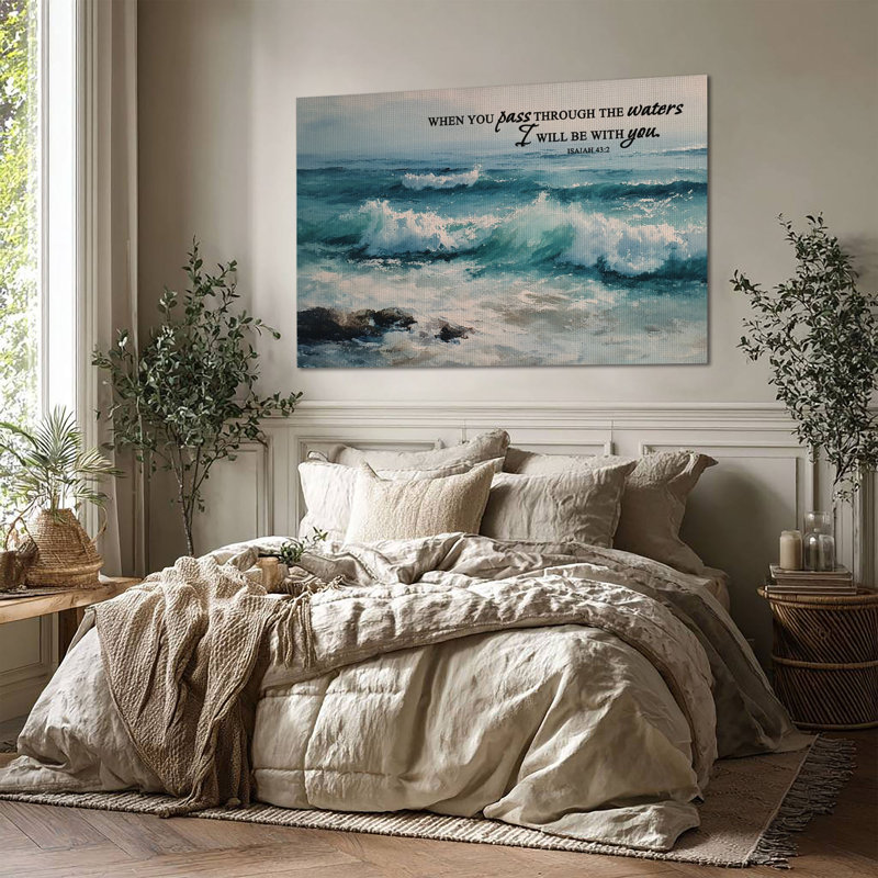 Art mural sur toile Held by Grace - Décoration de salon, de chambre à coucher ou de bureau, L 60 po x H 40 po