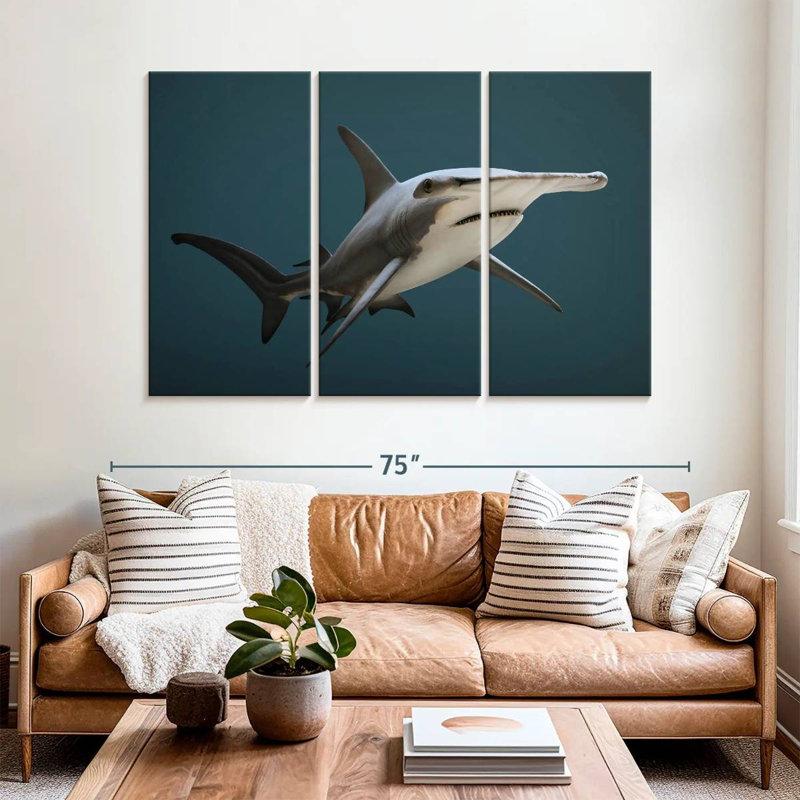 Great Hammerhead Shark, 42" H x 65" W