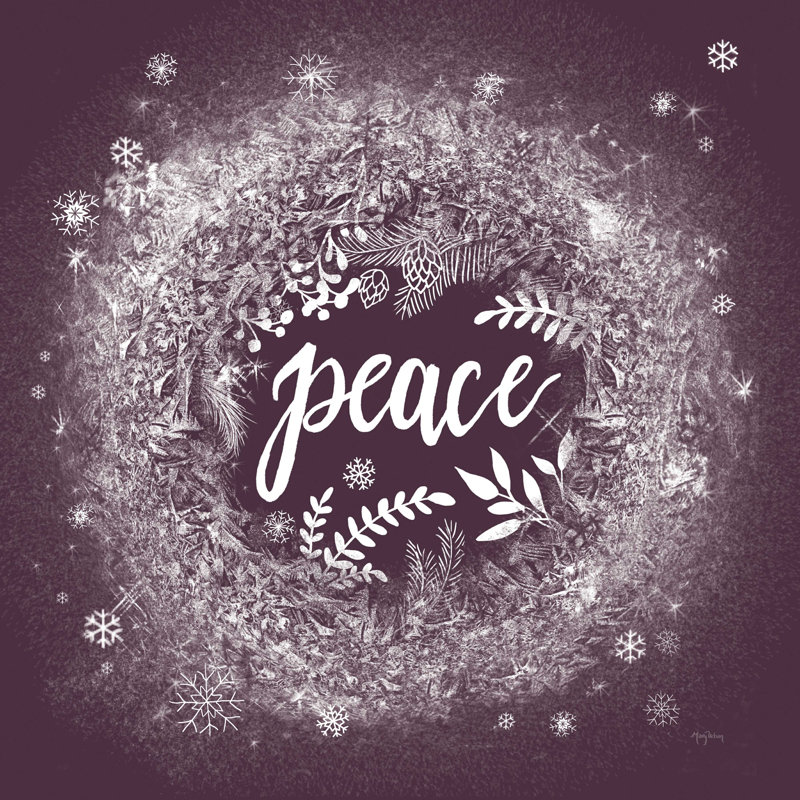 Prune Frosty Peace, H 20 po x l 20 po, Non, Toile tendue
