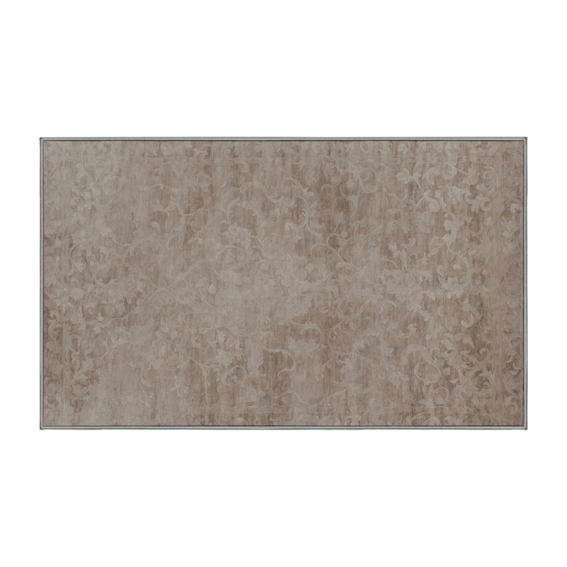 Machine Washable Gray Area Rug GSIX03604, Rectangle 3' x 5'