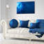 Bleu neige tombant - coussin imprimé abstrait