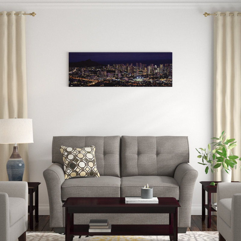 « honolulu, oahu, hawaii », reproduction de photo sur toile, H 16 po x l 48 po x P 1,5 po, Sans cadre