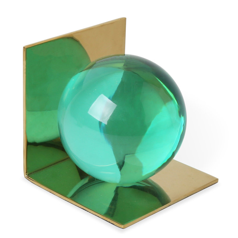 Globo Bookend Set, Green