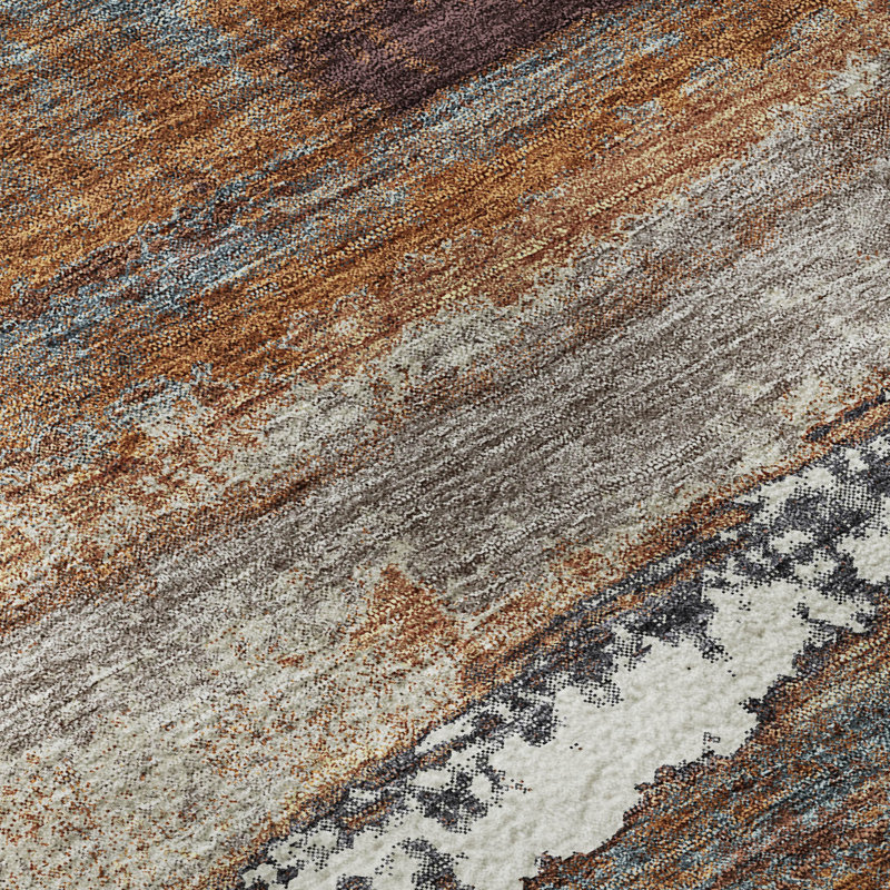 Premium Machine Washable Prisco Copper Rug, Rectangle 2'6" x 3'10"