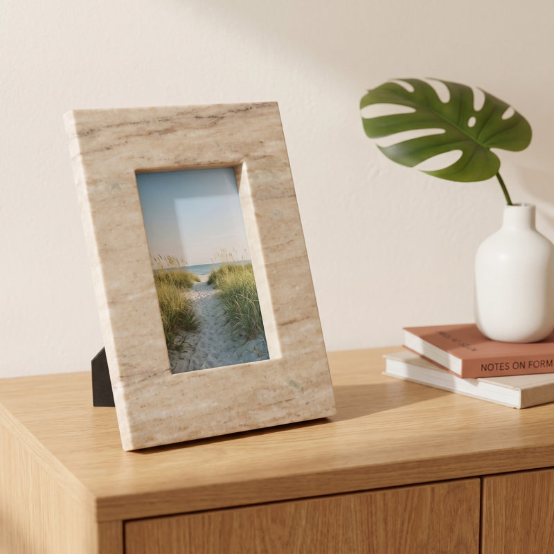 Tellis Brown Marble Matte Picture Frame, 5" x 7"