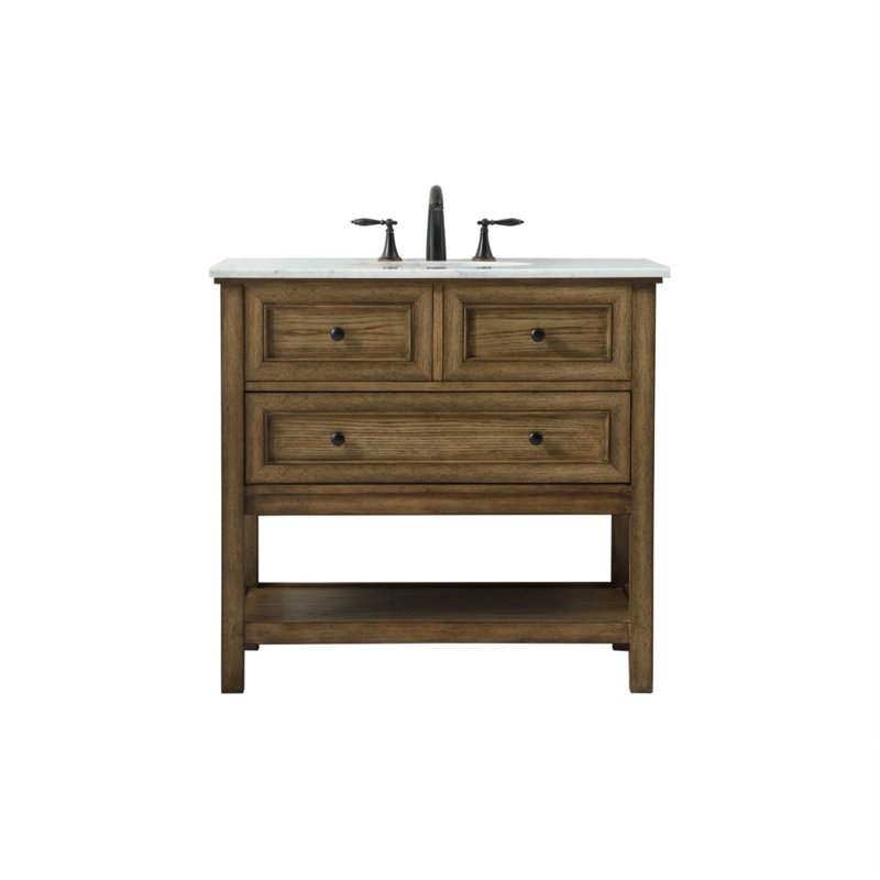 Ensemble de meuble-lavabo simple 36 po Voss, Bois flottant