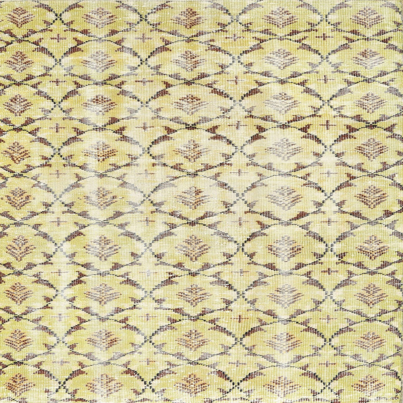 Tapis beige contemporain, Carré 7 pi x 7 pi
