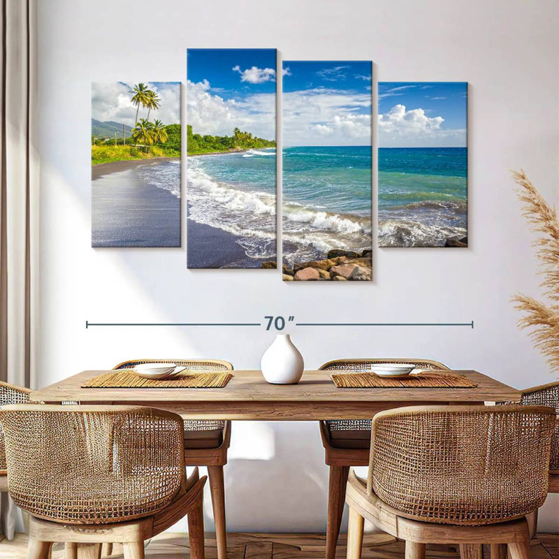 Lynelle St Kitts Black Sand Island, 42" H x 68" W