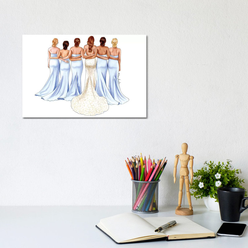 «Bridesmaids» par Elza Fouche, impression sur toile tendue, H 8 po x l 12 po x P 0,75 po