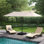 Parasol de marché rectangulaire avec base Nyasia 15 pi x 9 pi (sable non inclus)