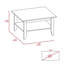 Table basse à 4 pieds avec rangement Ellice