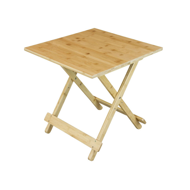 Table pliante en bambou massif, Naturel