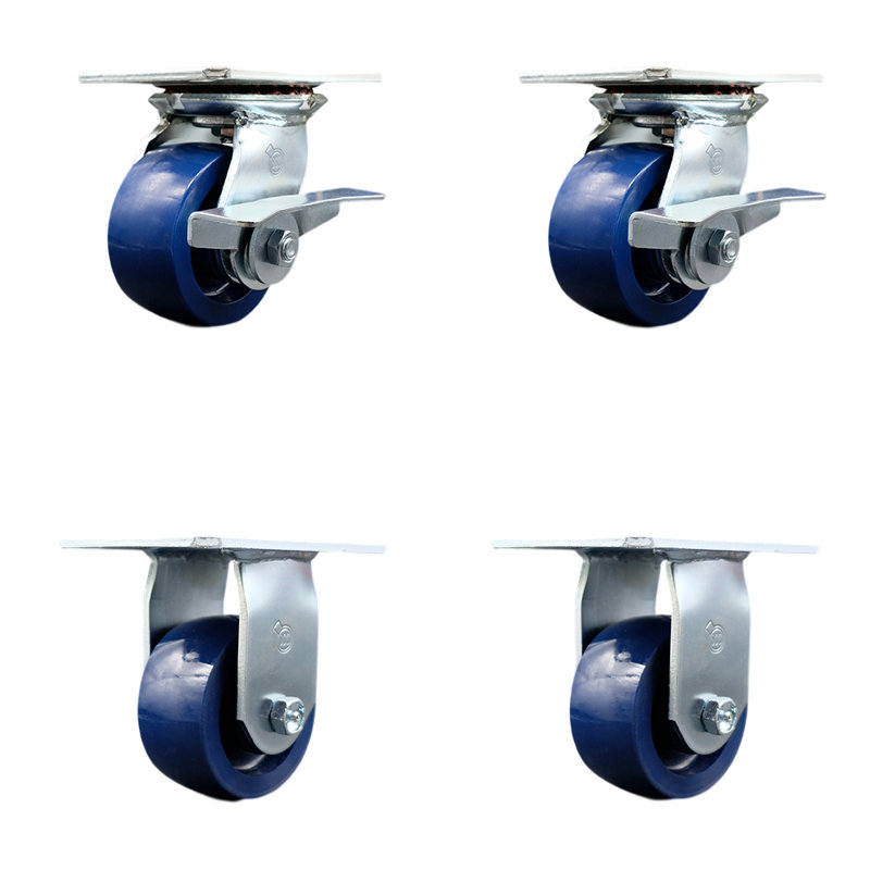 4 Piece Solid Poly Caster Set