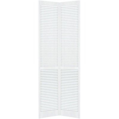 Porte pliante en bois à persiennes