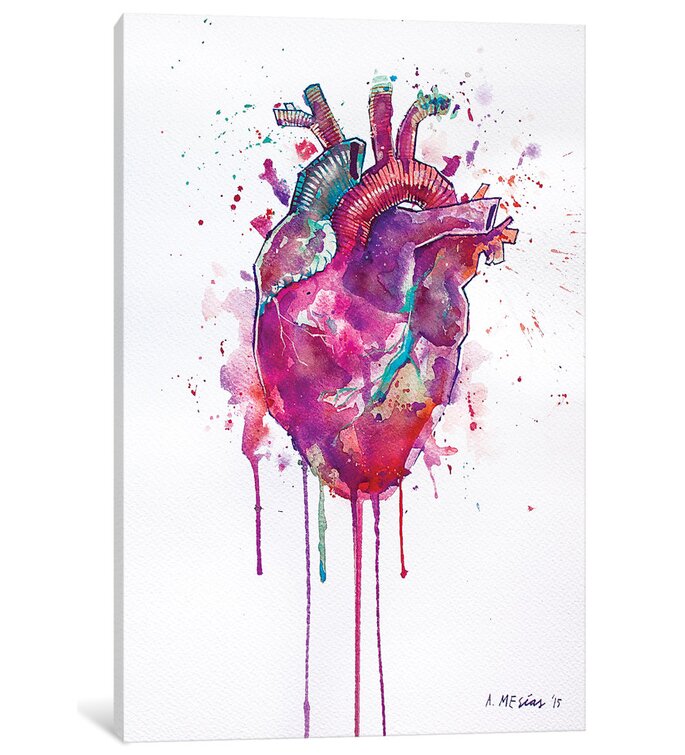 Prism Heart Canvas Print, Love Art