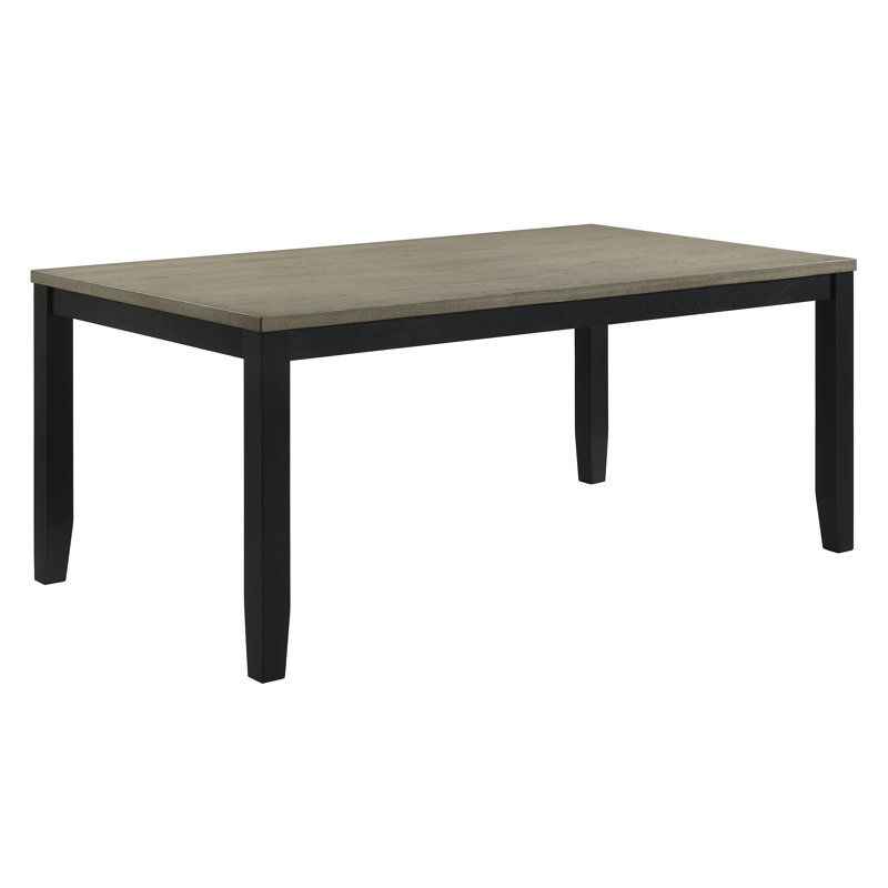 Table de salle à manger contemporaine 1Pc, H 30,33 po x L 70,93 po x l 39,43 po, Bois massif / bois manufacturé, Tan/Black